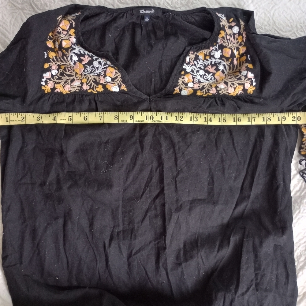Madewell S Embroidered Slit Sleeve Dress As Is - Picture 14 of 14